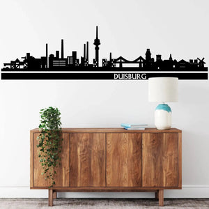 Wandtattoo Skyline Duisburg – Moderne Stadtsilhouette fürs Zuhause - Sunnywall - Individualität trifft Design