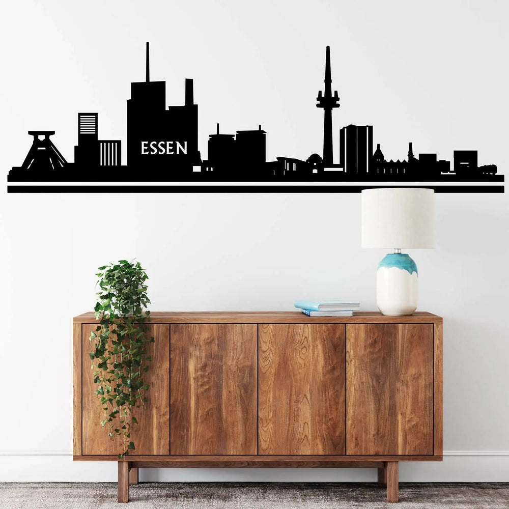 Wandtattoo Skyline Essen – Industrie trifft Moderne als stilvolle Wanddeko - Sunnywall - Individualität trifft Design