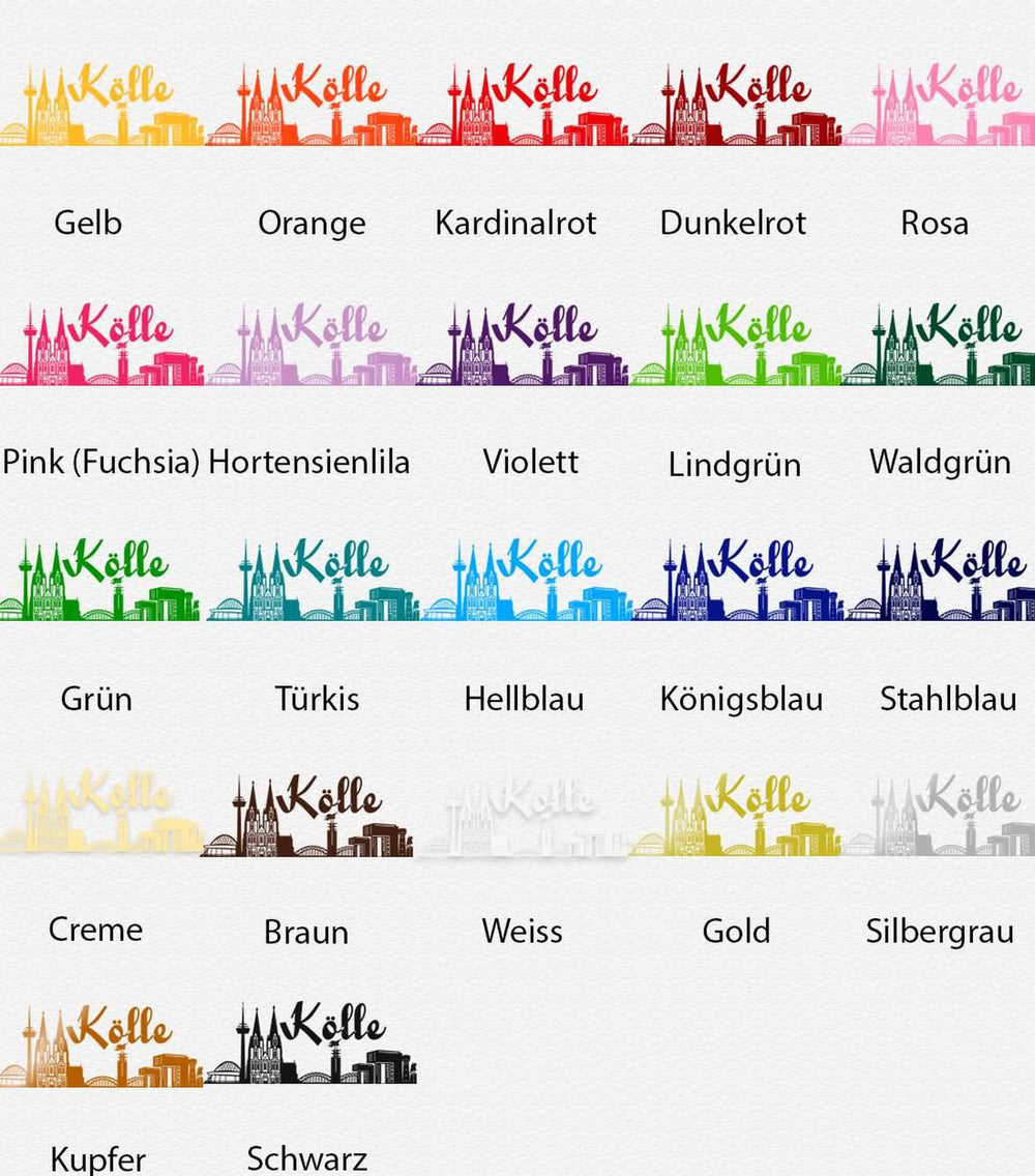 Wandtattoo Skyline Köln Kölle Panorama Wandaufkleber NRW - Sunnywall - Individualität trifft Design