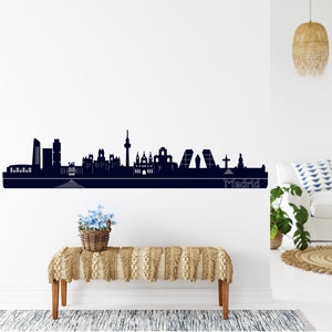Wandtattoo Skyline Madrid Spanisches Stadtmotiv für stilvolle Wandgestaltung - Sunnywall - Individualität trifft Design