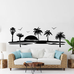 Wandtattoo Sonnenuntergang Karibik Exotische Wanddeko mit Urlaubsflair - Sunnywall - Individualität trifft Design