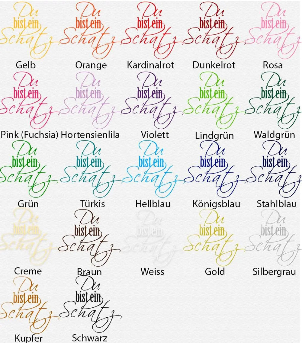 Wandtattoo Spruch Liebe Du bist ein Schatz Mantra Zitat Wohnzimmer - Sunnywall - Individualität trifft Design
