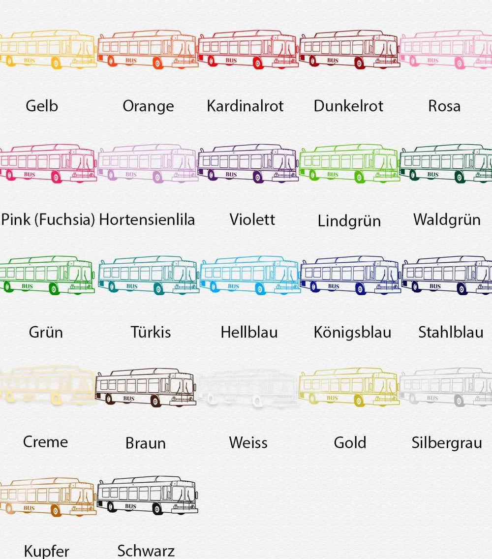 Wandtattoo Stadtbus – Realistischer Linienbus als modernes Wandmotiv - Sunnywall - Individualität trifft Design