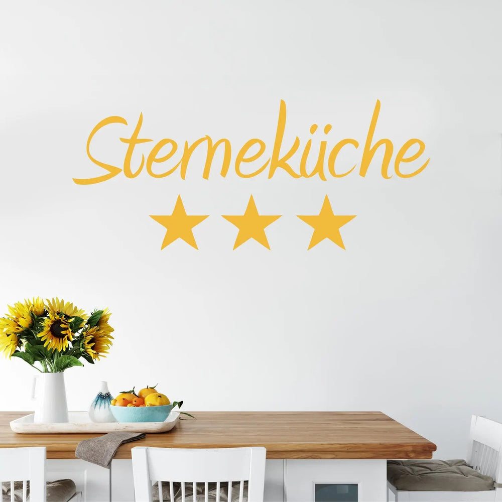 Wandtattoo Sterneküche Schriftzug für Küche oder Esszimmer - Sunnywall - Individualität trifft Design