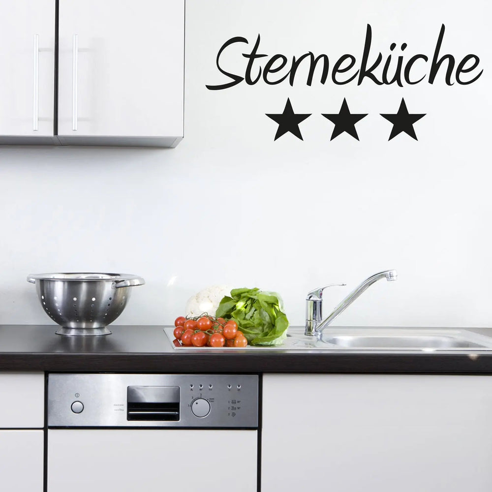 Wandtattoo Sterneküche Schriftzug für Küche oder Esszimmer - Sunnywall - Individualität trifft Design