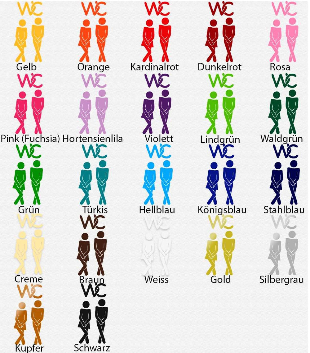 Wandtattoo Toilette Lustiges WC-Motiv für Tür & Gästebad - Sunnywall - Individualität trifft Design
