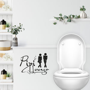Wandtattoo Toilette Pipi Lounge – Witziger Schriftzug für WC-Tür oder Badezimmerwand - Sunnywall - Individualität trifft Design