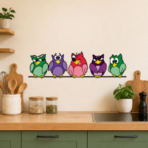 Wandtattoo Topfgucker Eulen Küche – Lustiger Wandaufkleber mit Spruch - Sunnywall - Individualität trifft Design