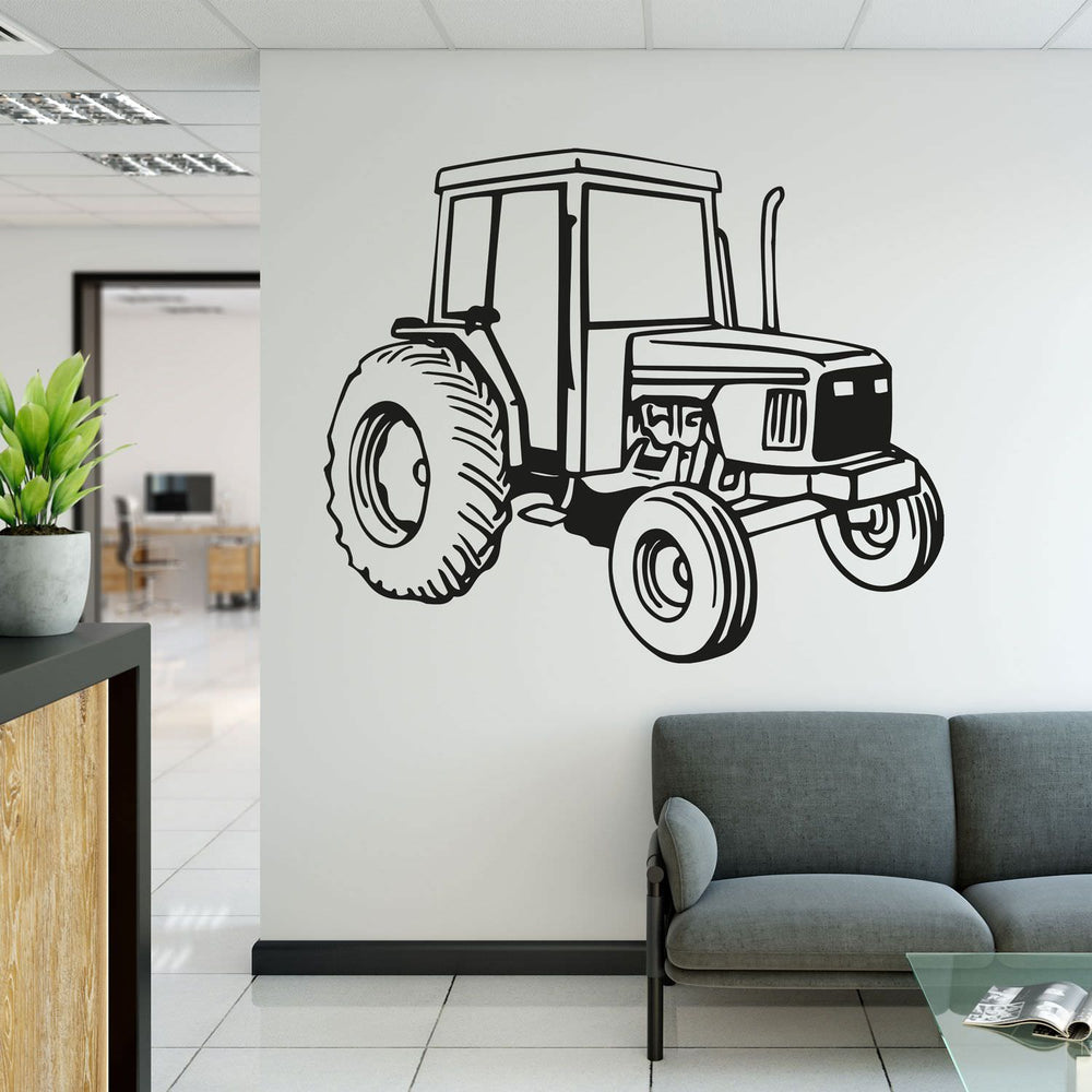 Wandtattoo Traktor Baufahrzeug – Kraftvolles Fahrzeugmotiv für Technikfans - Sunnywall - Individualität trifft Design