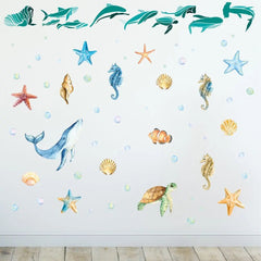 Wandtattoo Unterwasserwelt Kinderzimmer – Meerestiere Sticker Set für Jungen und Mädchen - Sunnywall - Individualität trifft Design