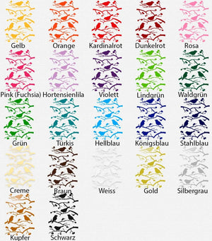 Wandtattoo Vögel auf Ast – Naturnahes Motiv mit Ästen & Blüten - Sunnywall - Individualität trifft Design