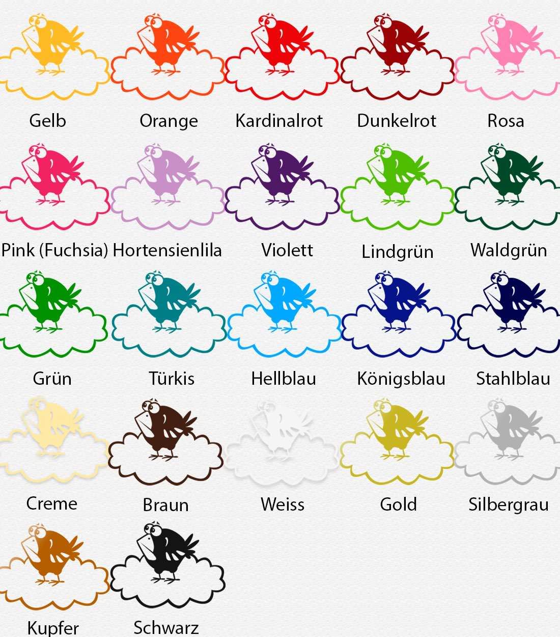 Wandtattoo Vogel mit Wolke – Ruhiges Naturmotiv für Flur, Schlafzimmer & Co. - Sunnywall - Individualität trifft Design