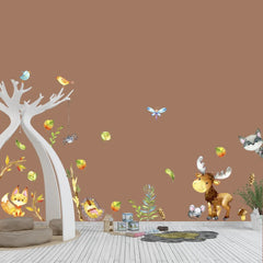 Wandtattoo Waldtiere Kinderzimmer – XXL Aufkleberset mit Fuchs, Reh & Waldfreunden - Sunnywall - Individualität trifft Design