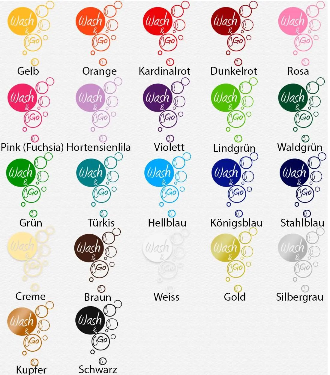 Wandtattoo Wash and Go – Moderner Schriftzug für Badezimmer & Gäste-WC - Sunnywall - Individualität trifft Design