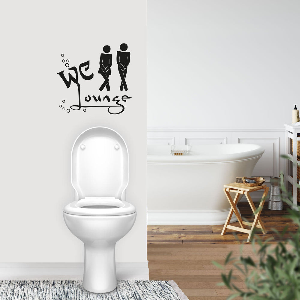 Wandtattoo WC Lounge – Humorvolle Toiletten-Deko im Lounge-Stil - Sunnywall - Individualität trifft Design