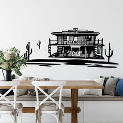 Wandtattoo Western Saloon Nostalgisches Wildwest-Motiv für echte Cowboys - Sunnywall - Individualität trifft Design