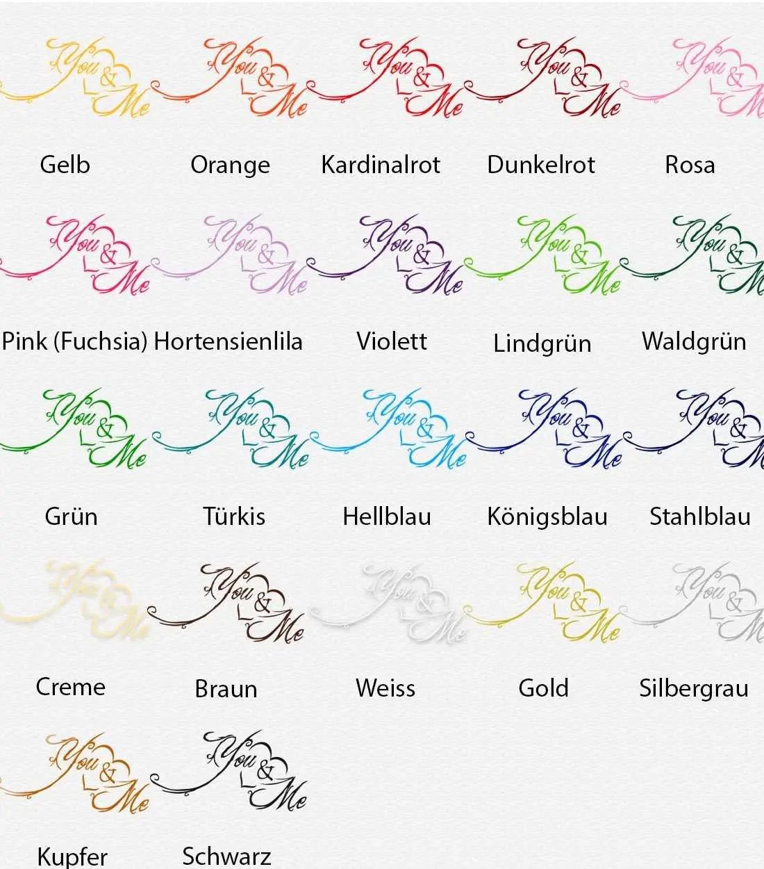 Wandtattoo You and Me – Schlichter Liebes-Schriftzug für dein Zuhause - Sunnywall - Individualität trifft Design