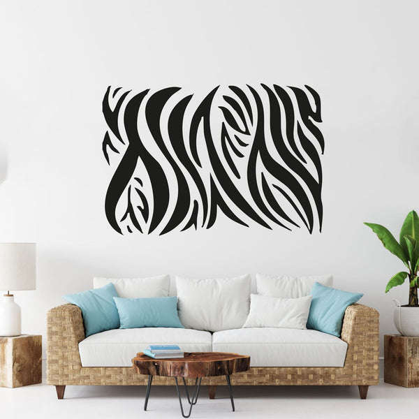 Wandtattoo Zebra Muster – Abstraktes Tiermuster für moderne Wandgestaltung - Sunnywall - Individualität trifft Design