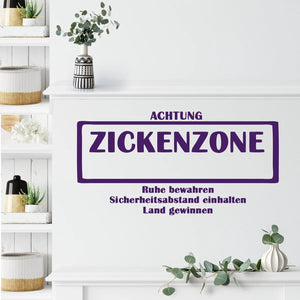 Wandtattoo Zickenzone Türaufkleber frecher Spruch fürs Jugendzimmer - Sunnywall - Individualität trifft Design
