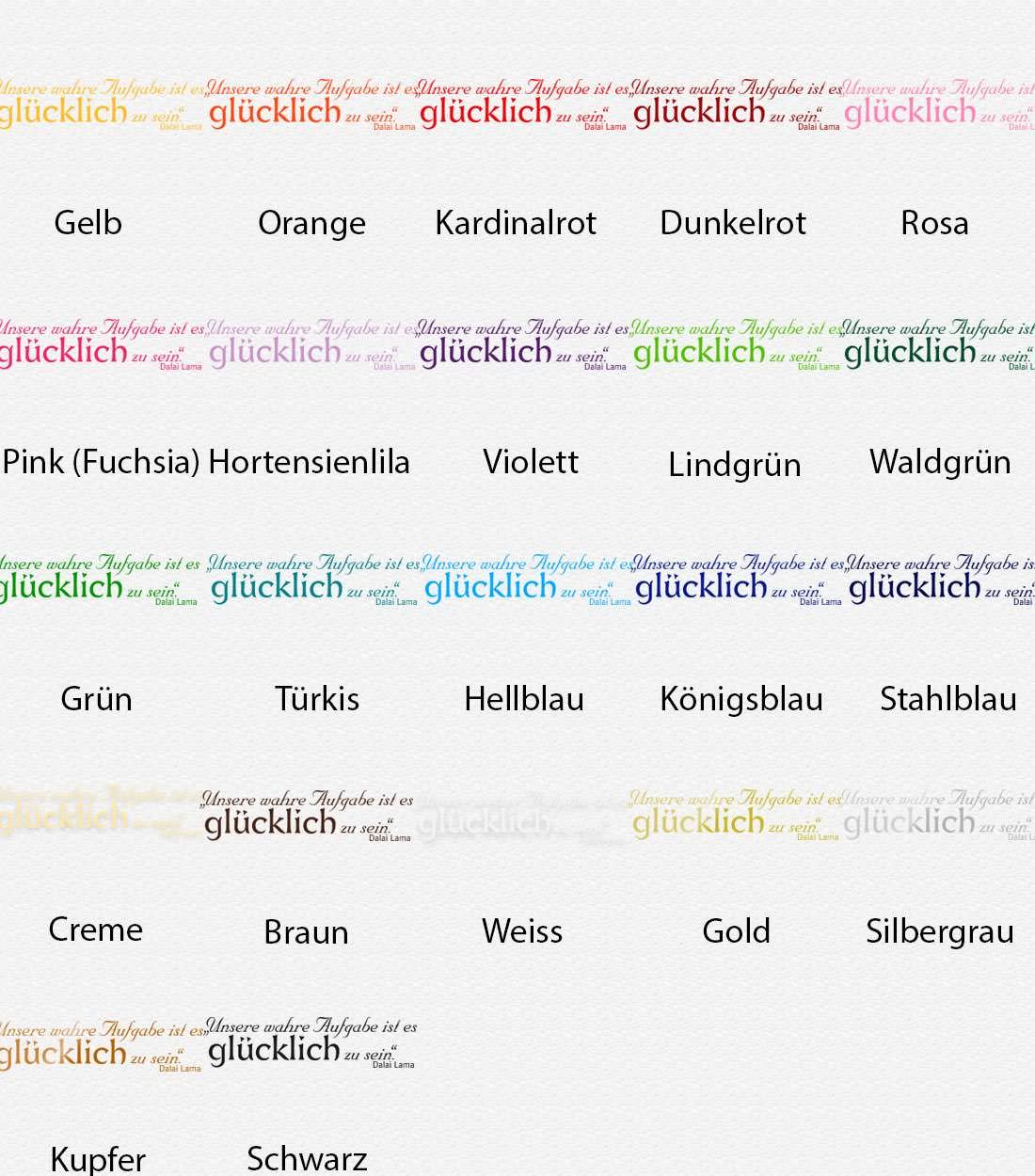Wandtattoo Zitat Dalai Lama – Die wahre Aufgabe ist es, glücklich zu sein - Sunnywall - Individualität trifft Design