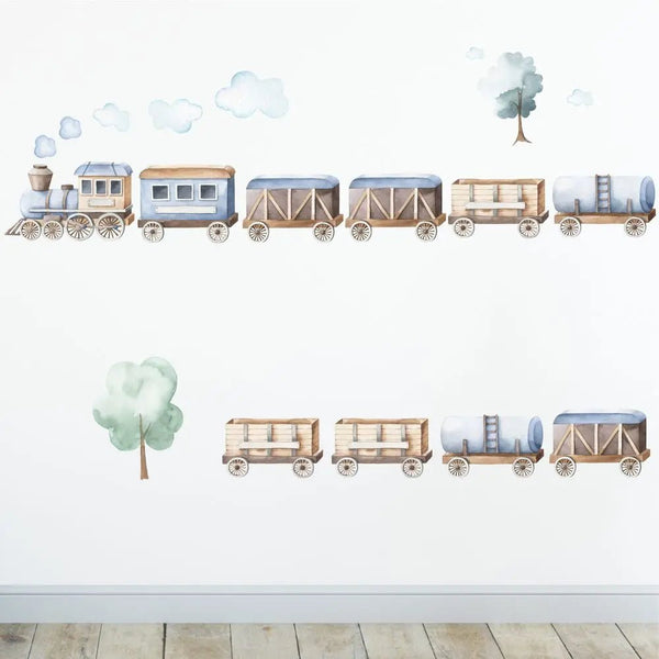 Wandtattoo Zug Kinderzimmer Wandaufkleber Set - Sunnywall - Individualität trifft Design