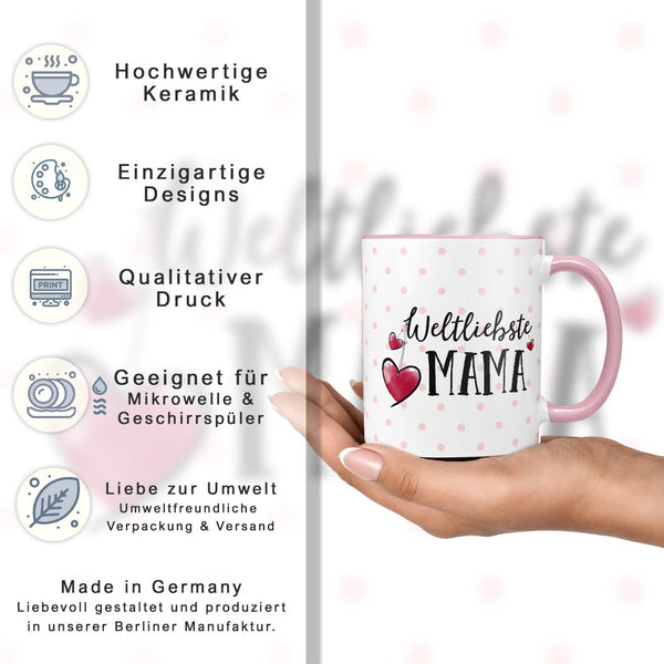 Weltliebste Mama – Tasse und Kissen - Sunnywall - Individualität trifft Design