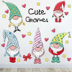 Wichtel Gnomes - Wandsticker Wandtattoo Aufkleber - Sunnywall - Individualität trifft Design