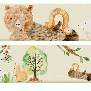 Woodland Waldtiere Bordüre Vliestapete Kinderzimmer - Sunnywall - Individualität trifft Design